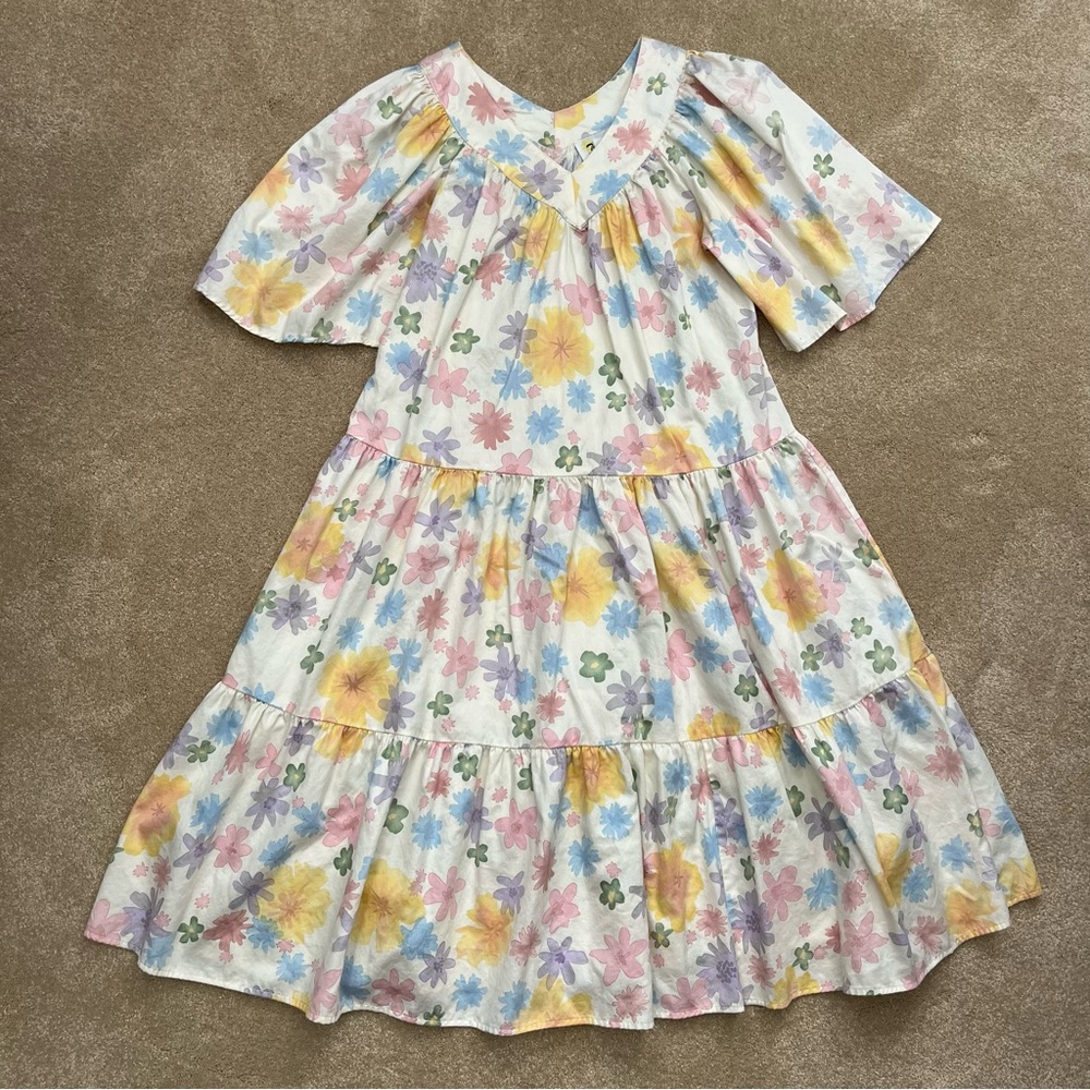 Vintage Two Potato Laguna Beach Floral Muumuu Caftan Coverup Housedress